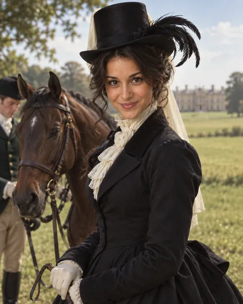 Regency portrait as Mary Crawford, Riding Lessons