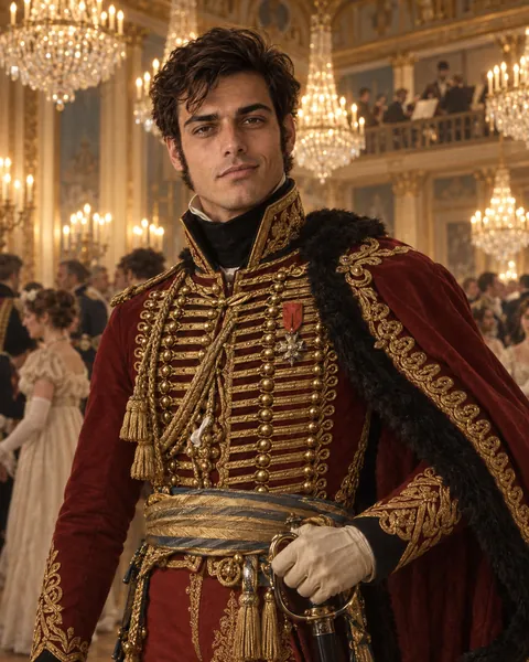 Regency portrait as Captain Tilney, The Heartbreaker