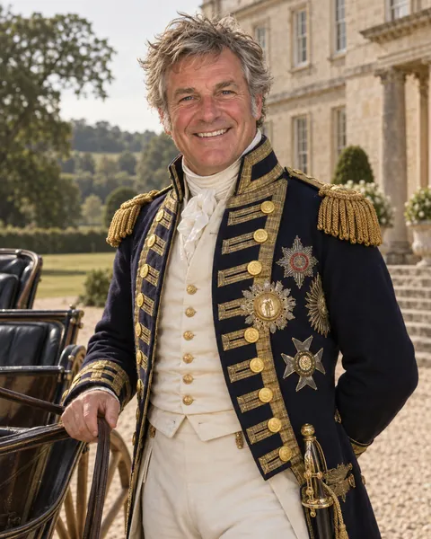 Regency portrait as Admiral Croft, Tenant of Kellynch