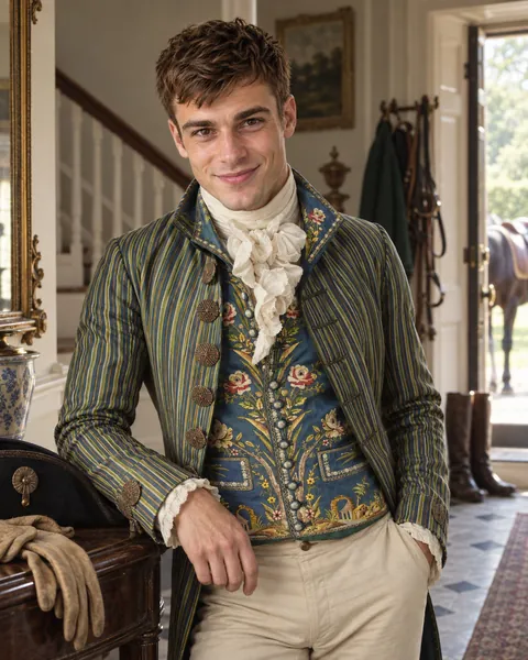 Regency portrait as Frank Churchill, A Haircut in London