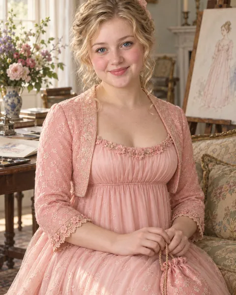 Regency portrait as Harriet Smith, Sitting for Her Portrait
