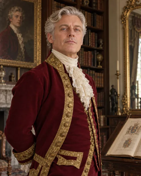 Regency portrait as Sir Walter Elliot, Of Kellynch Hall