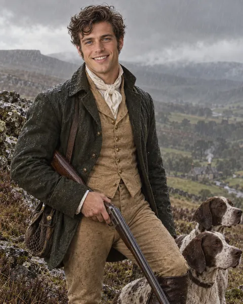 Regency portrait as Mr Willoughby, The Rescue on the Hill